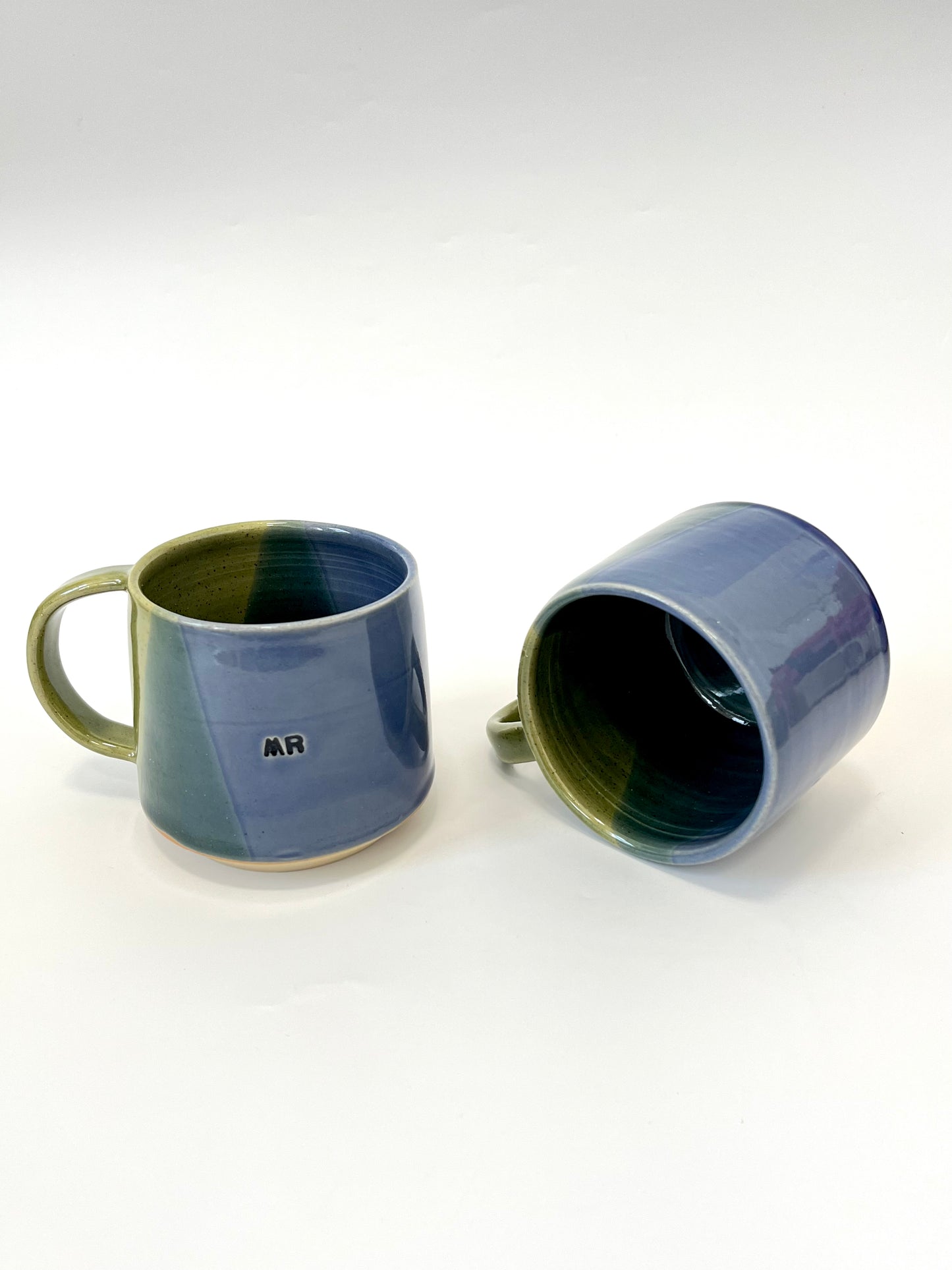 Ceramic "Mrs." Mug - Blue / Olive
