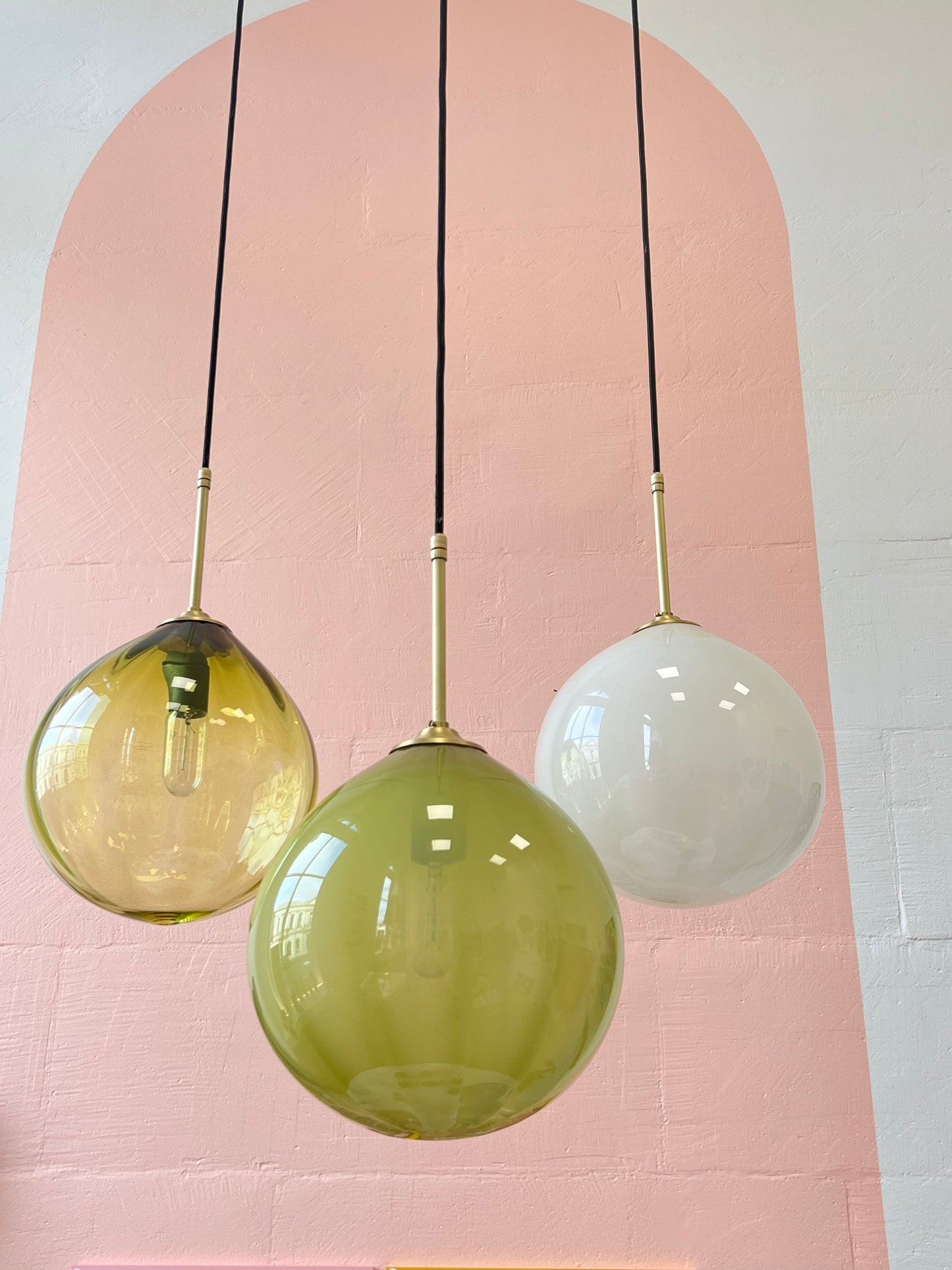 Triple 'Dodici' Pendant Light + Ceiling Rose - made to order