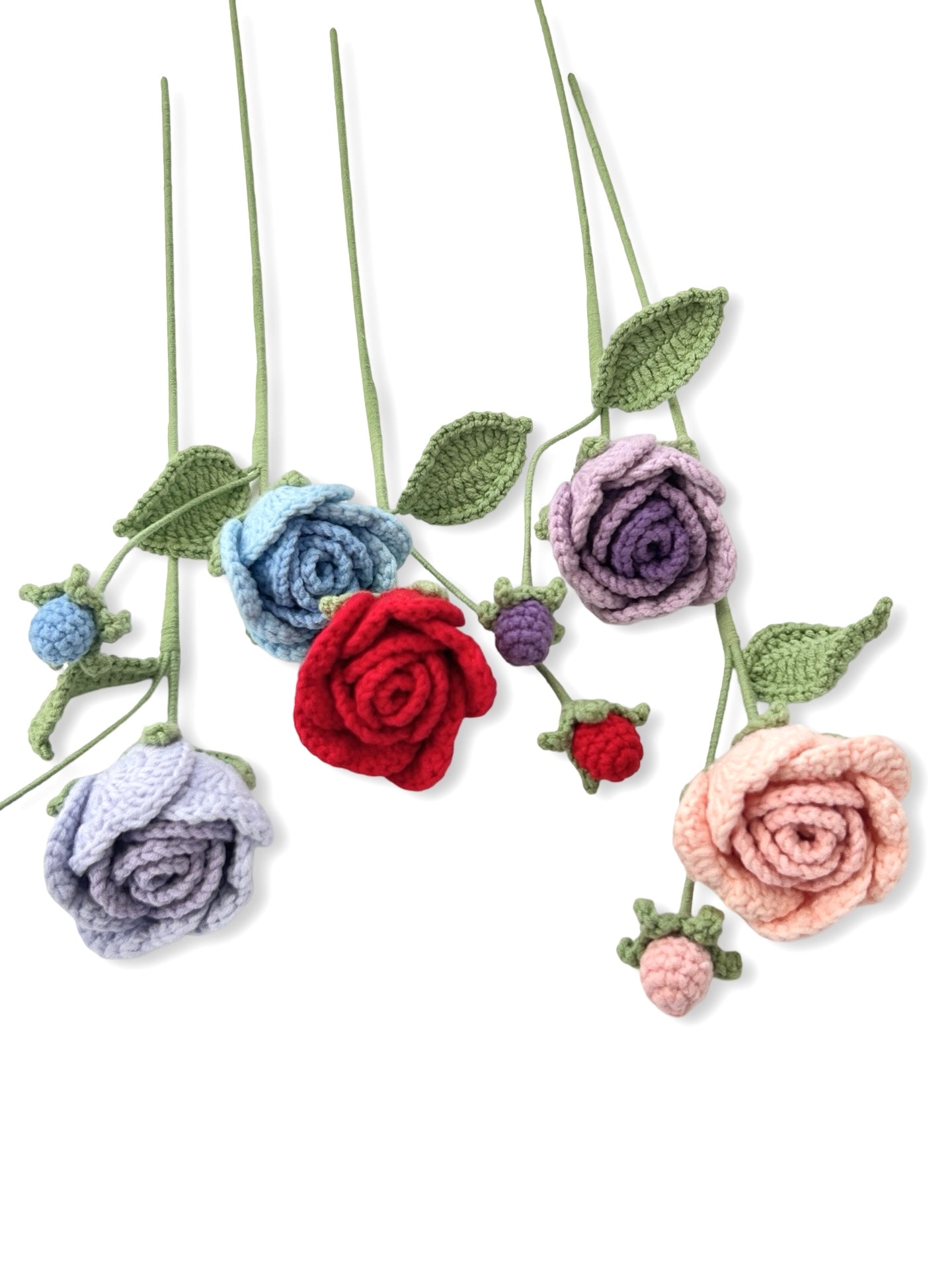 Crocheted Rosa - Purple & Light Purple