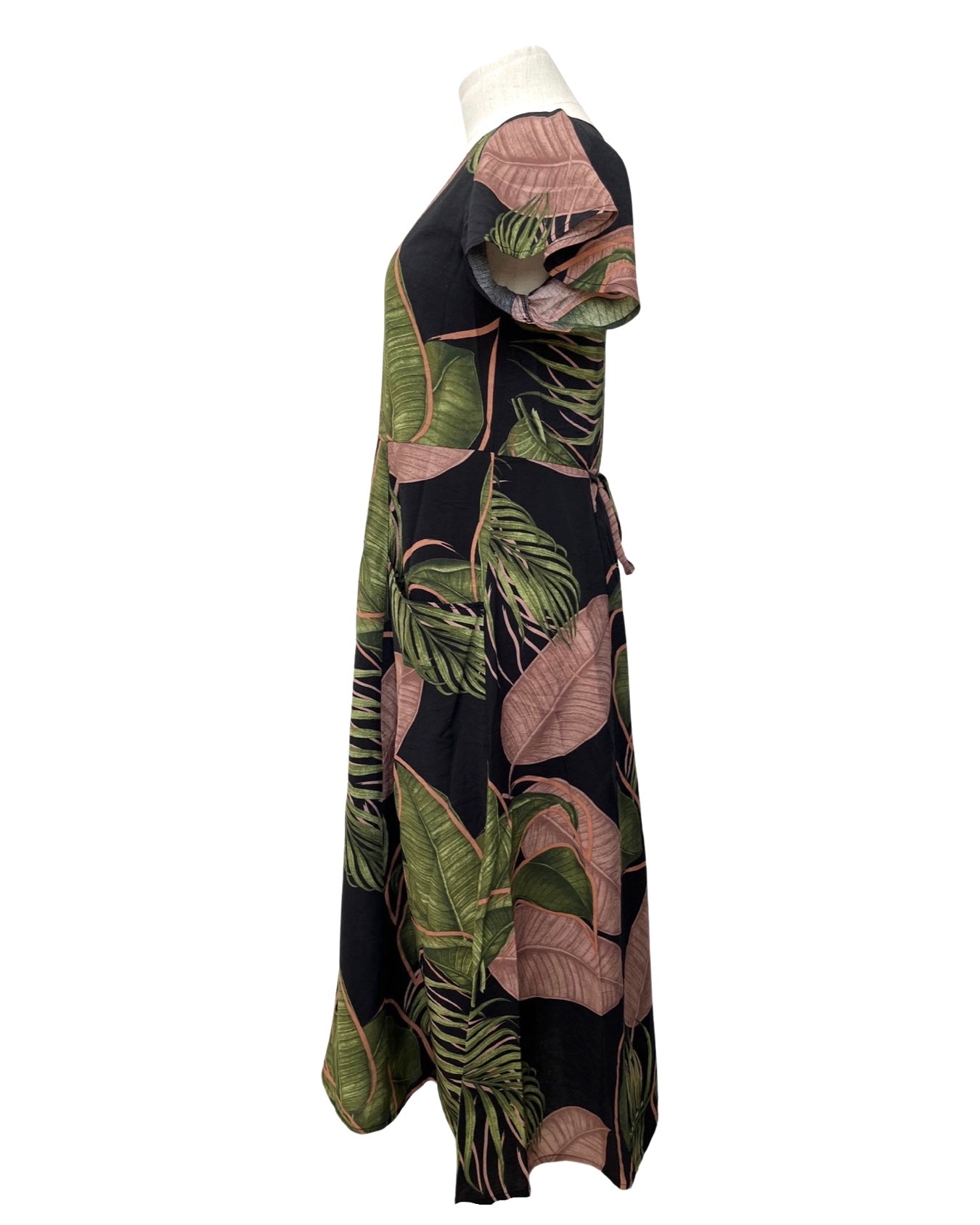 "Lucia" Dress - Green Leaves