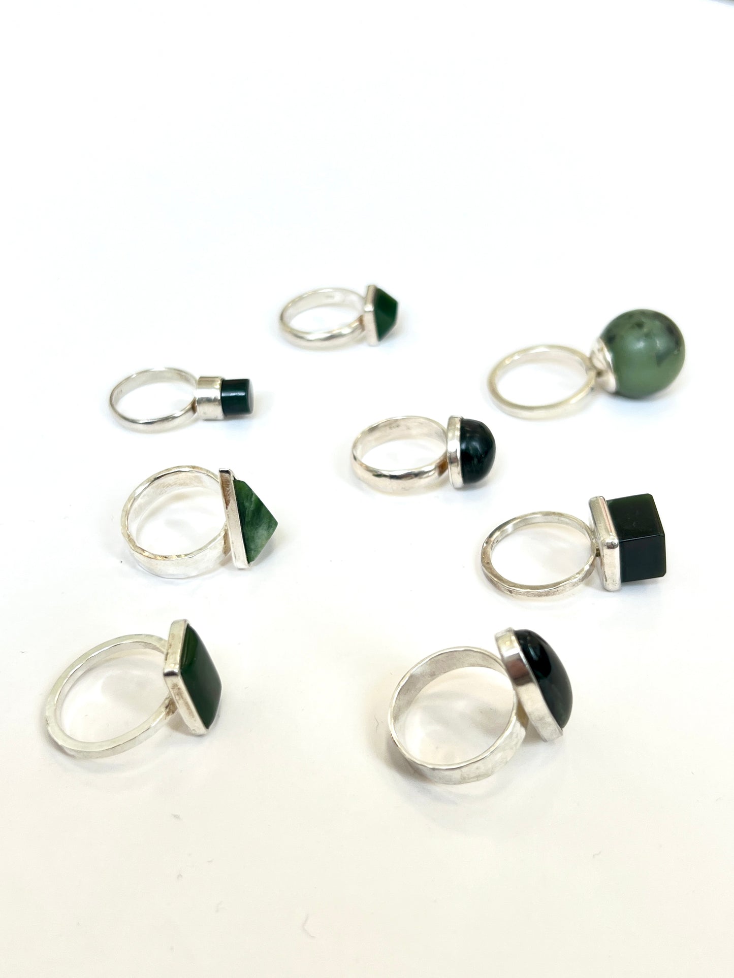 Jade & Sterling Silver Rectangle Ring (RI-RE4)