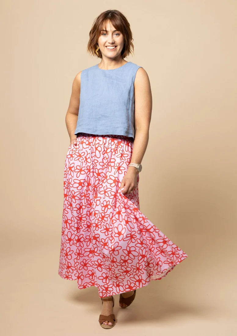 Skirt - Bloom Scarlet