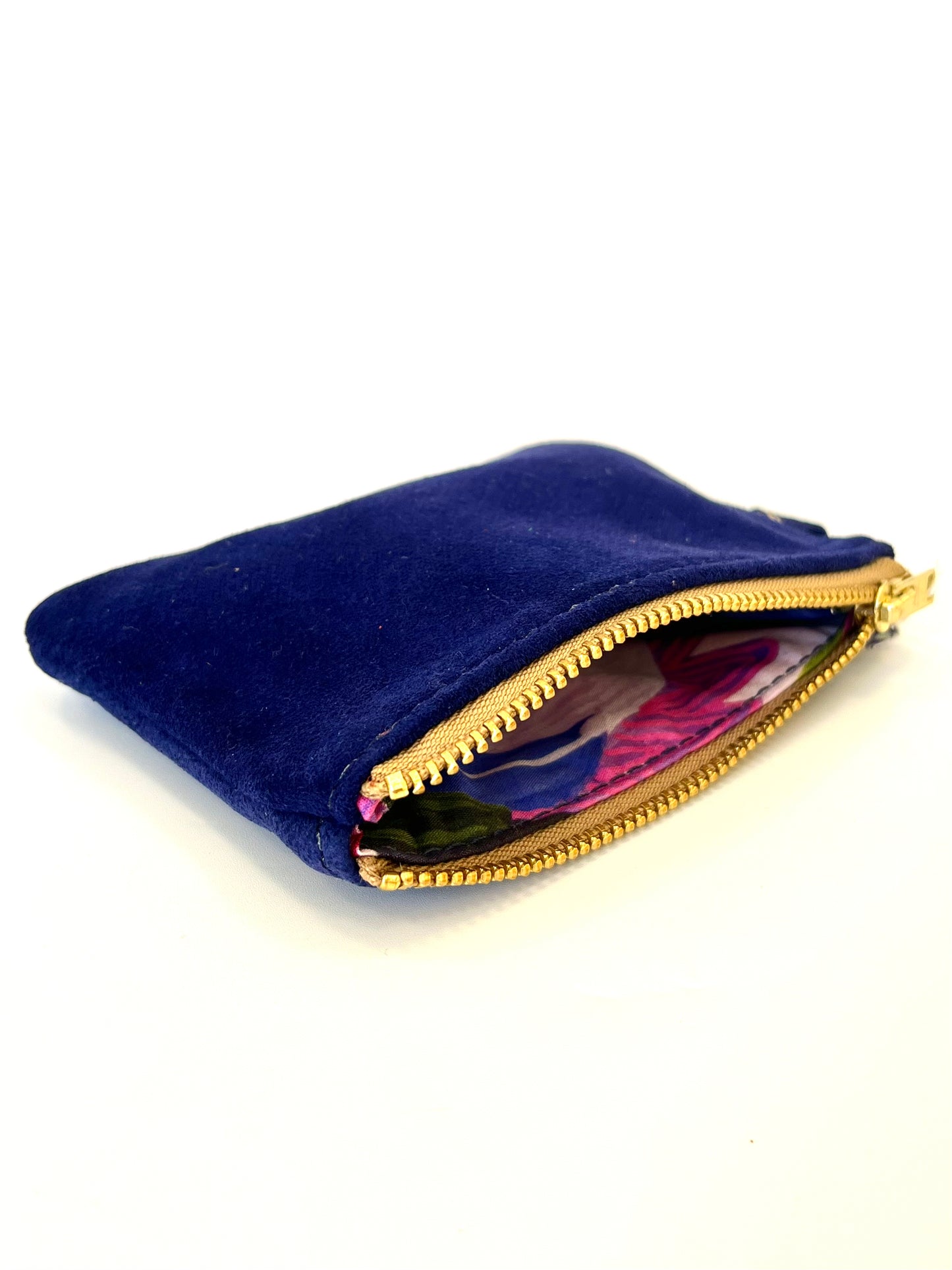 Coin Purse - 12cm - Ink Suede