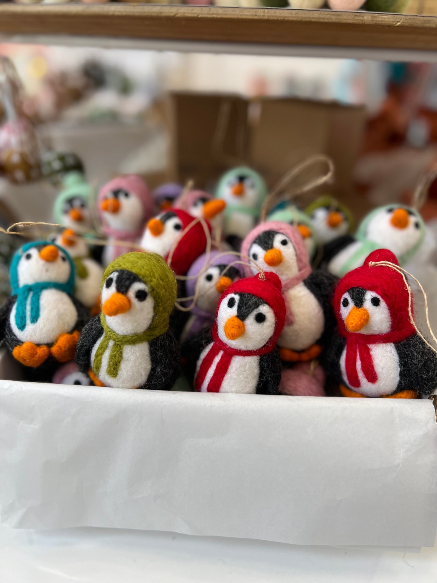 Felted Wool Penguin - Purple