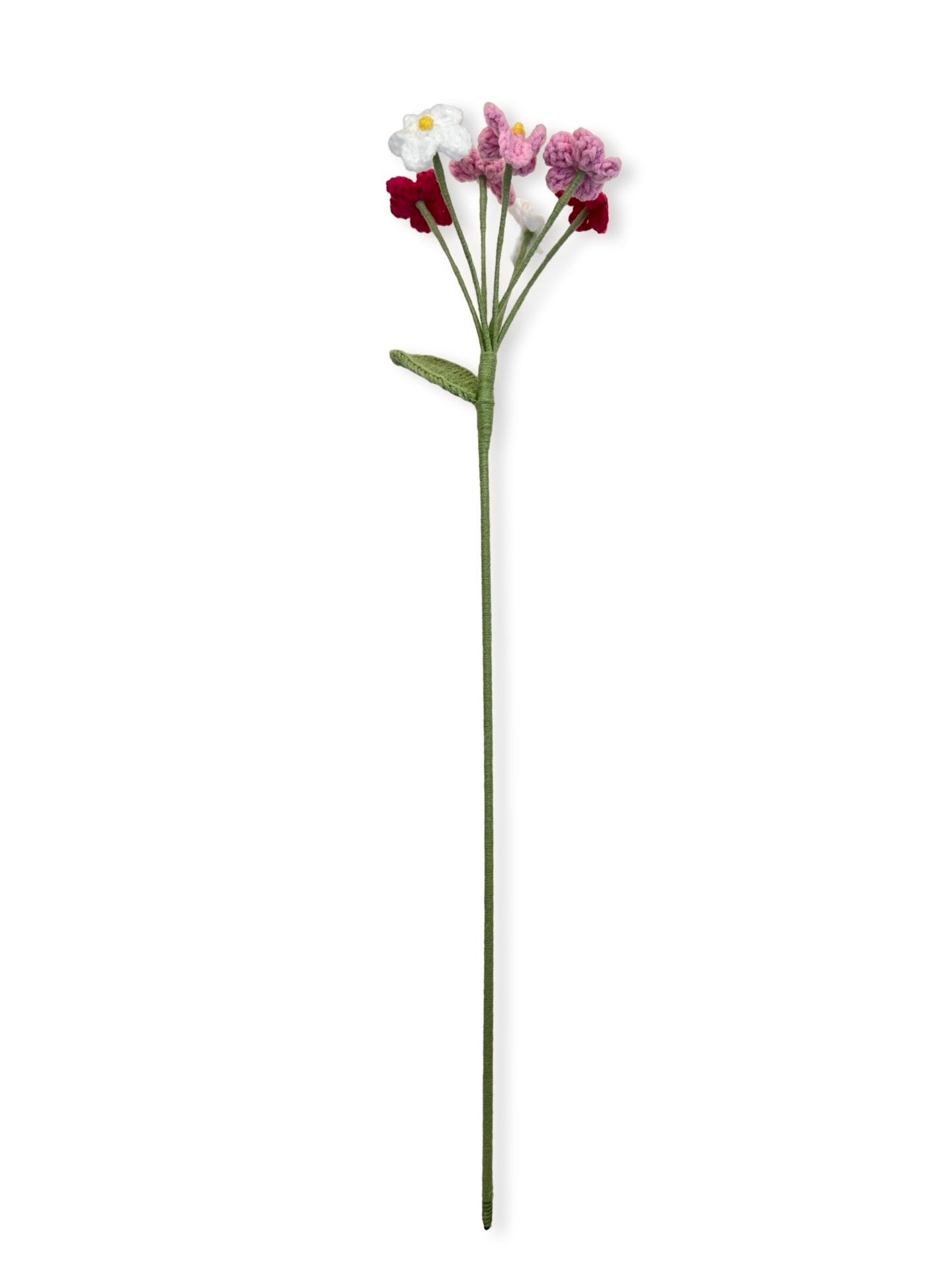 Crocheted Forget Me Not - Pinks