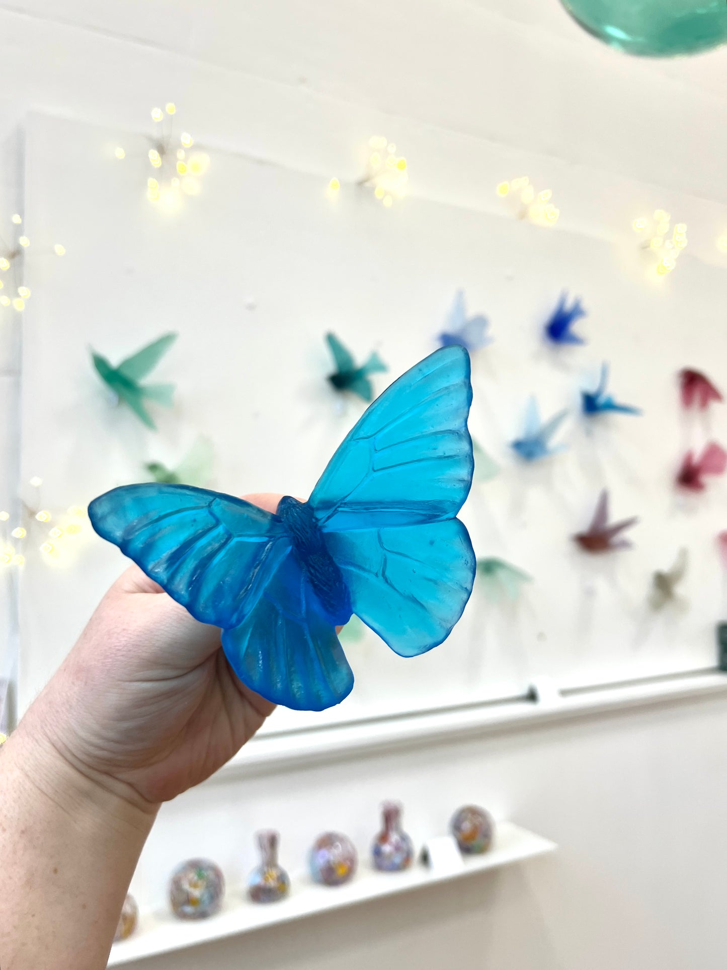 Copper Blue Glass Butterfly Artwork - Admiral - by Luke Jacomb