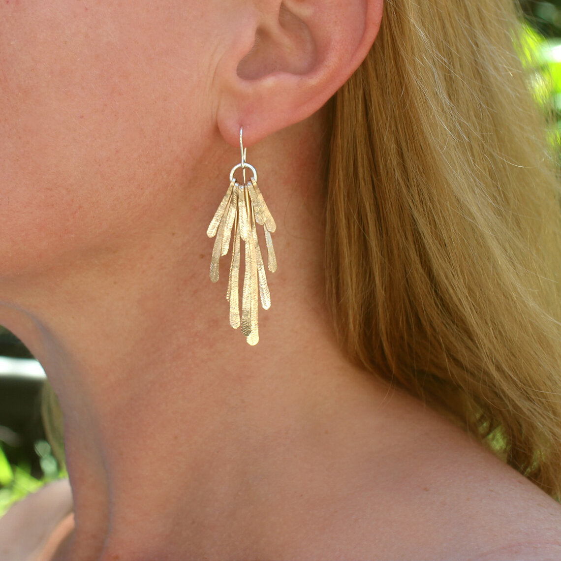 Flutter Statement Earrings - Gold