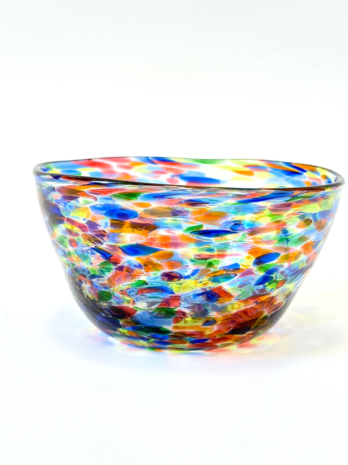 Handblown Glass Lolly Bowl - Peacock