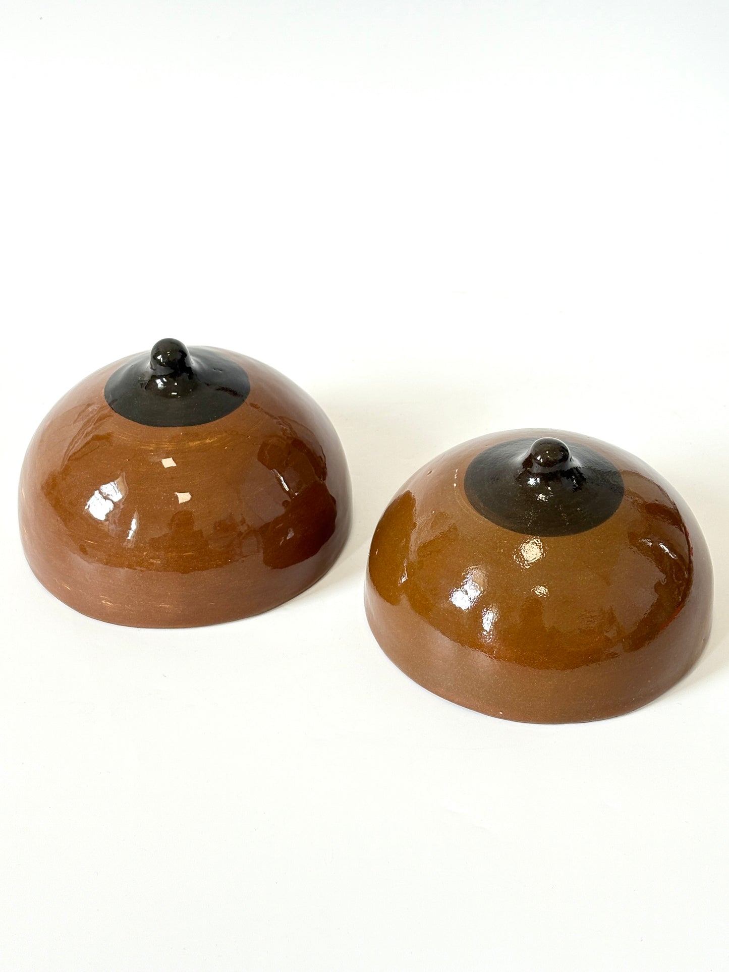 Brown Ceramic Boob Wall Vase by Studio Soph - Round