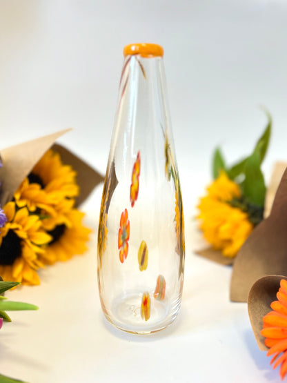 Handblown Glass "Betsy" Bud Vase - Yellow