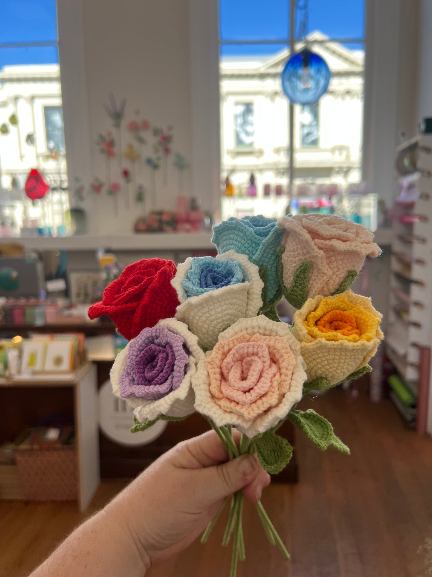 Crocheted Rose - Light Pink