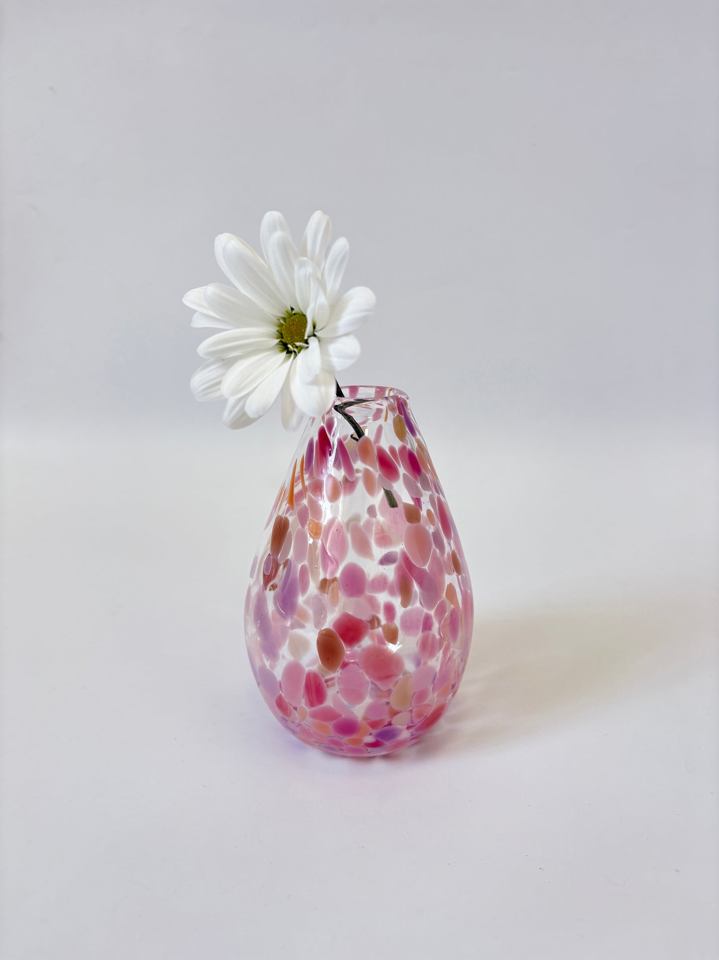 Handblown Glass Diffuser Vase - Coral