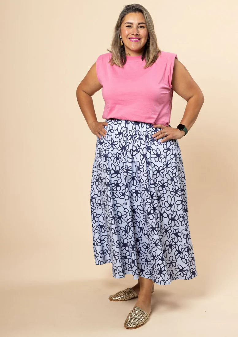 Skirt - Bloom Blue