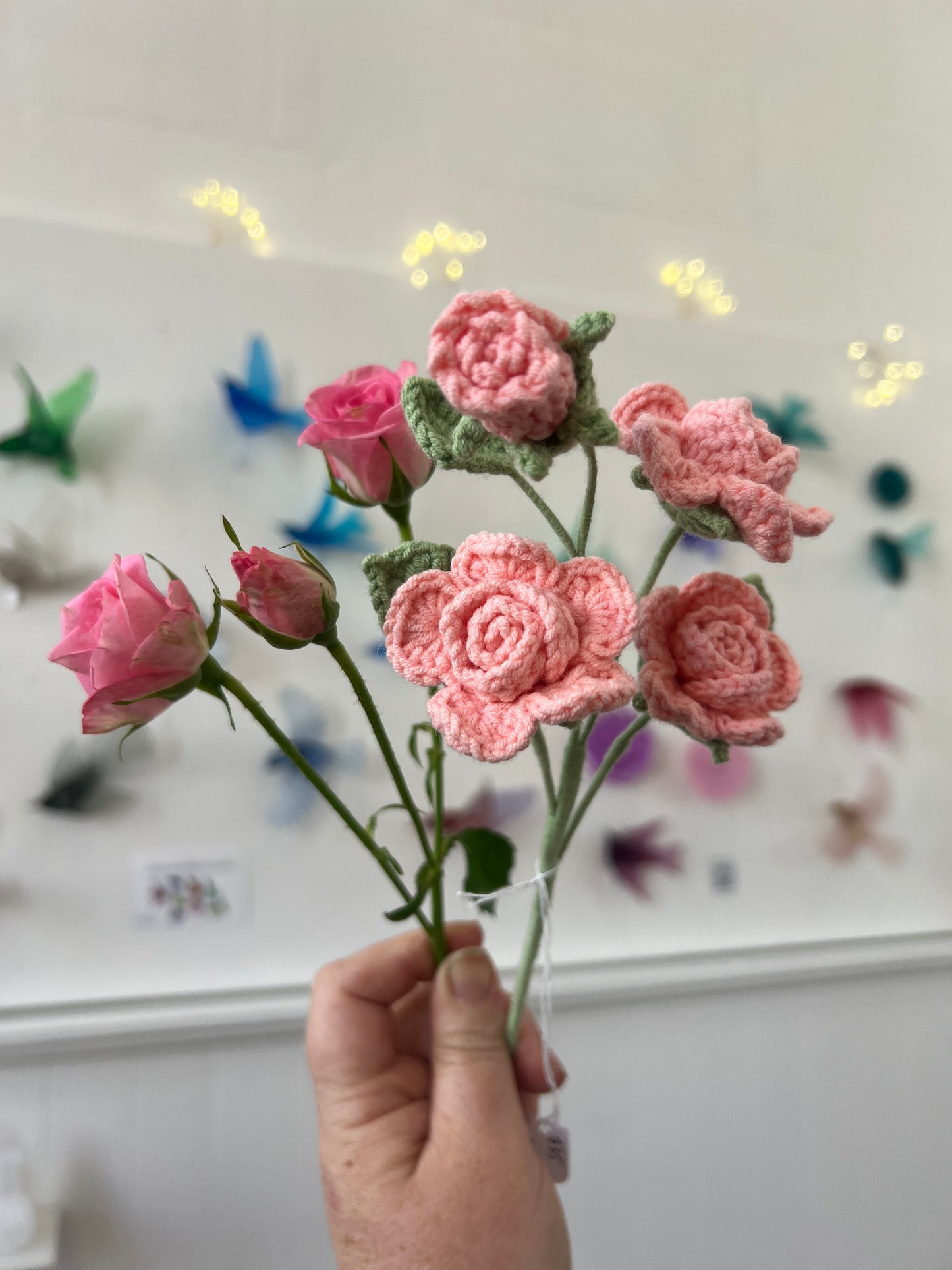 Crocheted Babi Roses - Purple