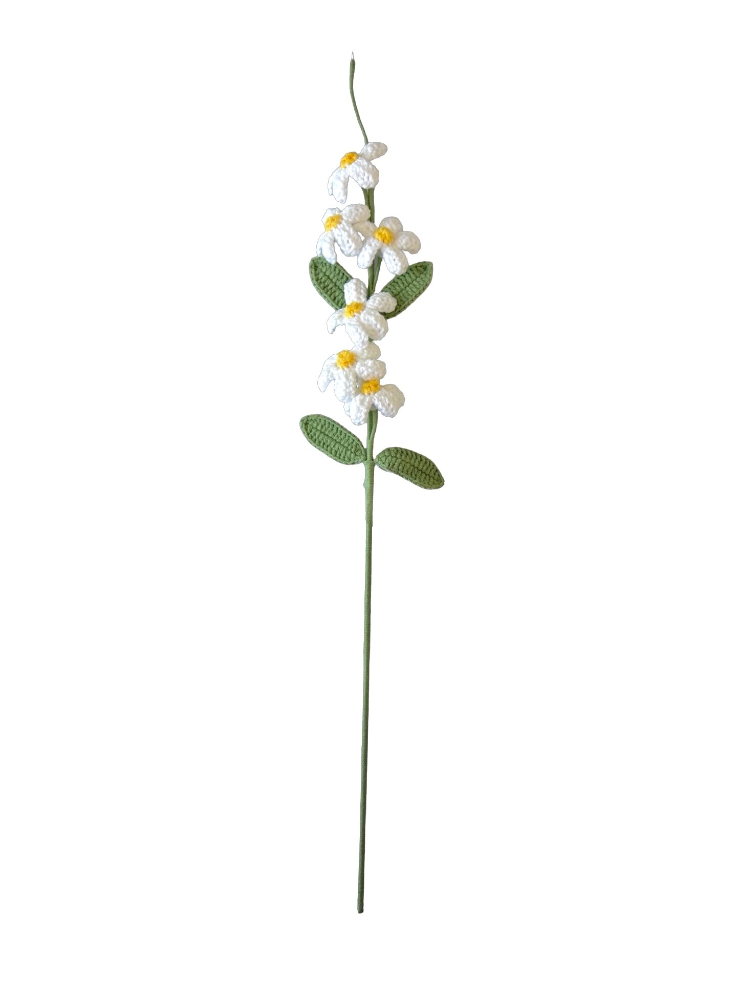 Crocheted Plumbago Flower - White