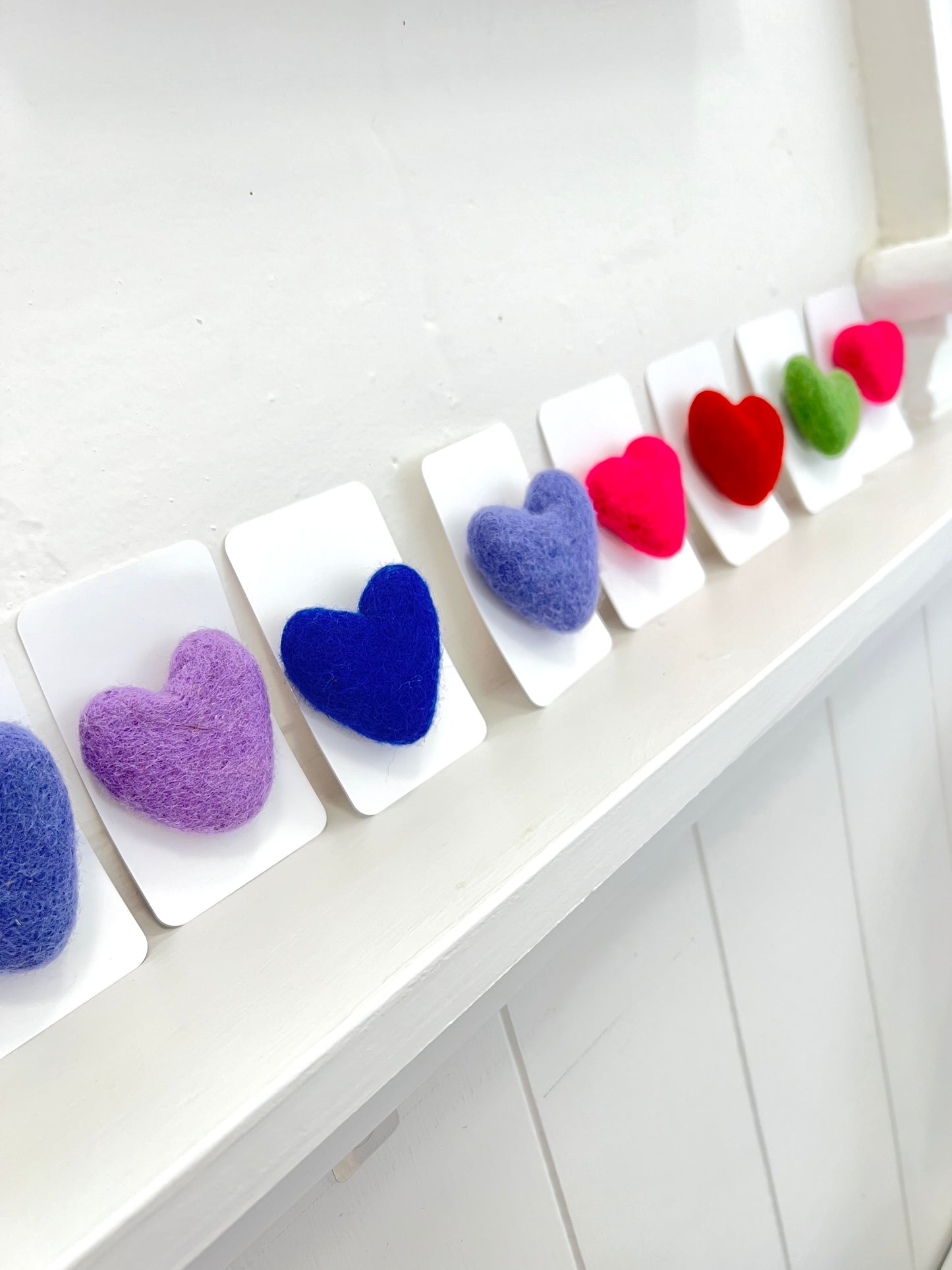 Felted Wool Heart & Star Magnets - Assorted