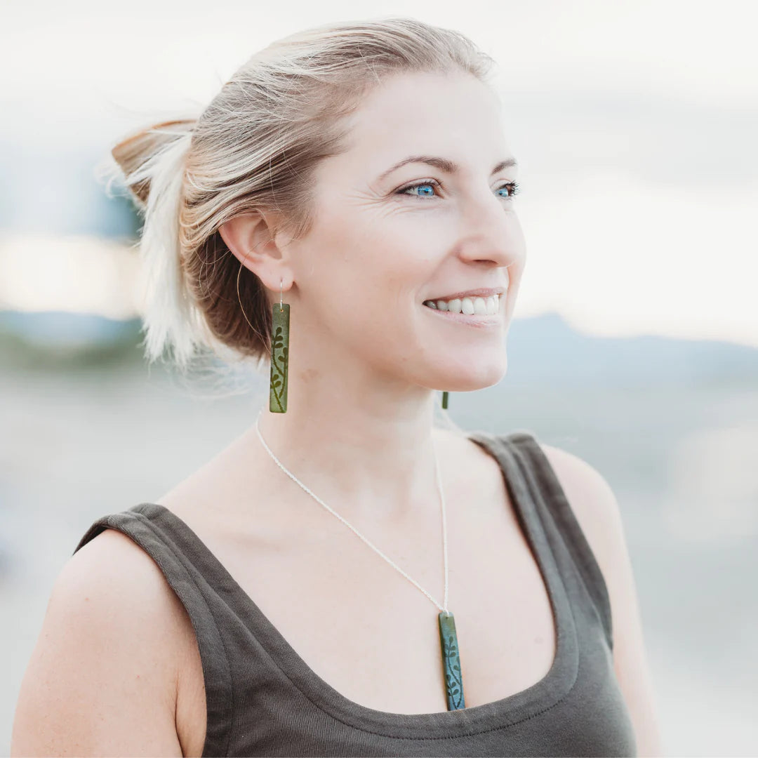 Rātā Vine Drop Earrings - Light Blue