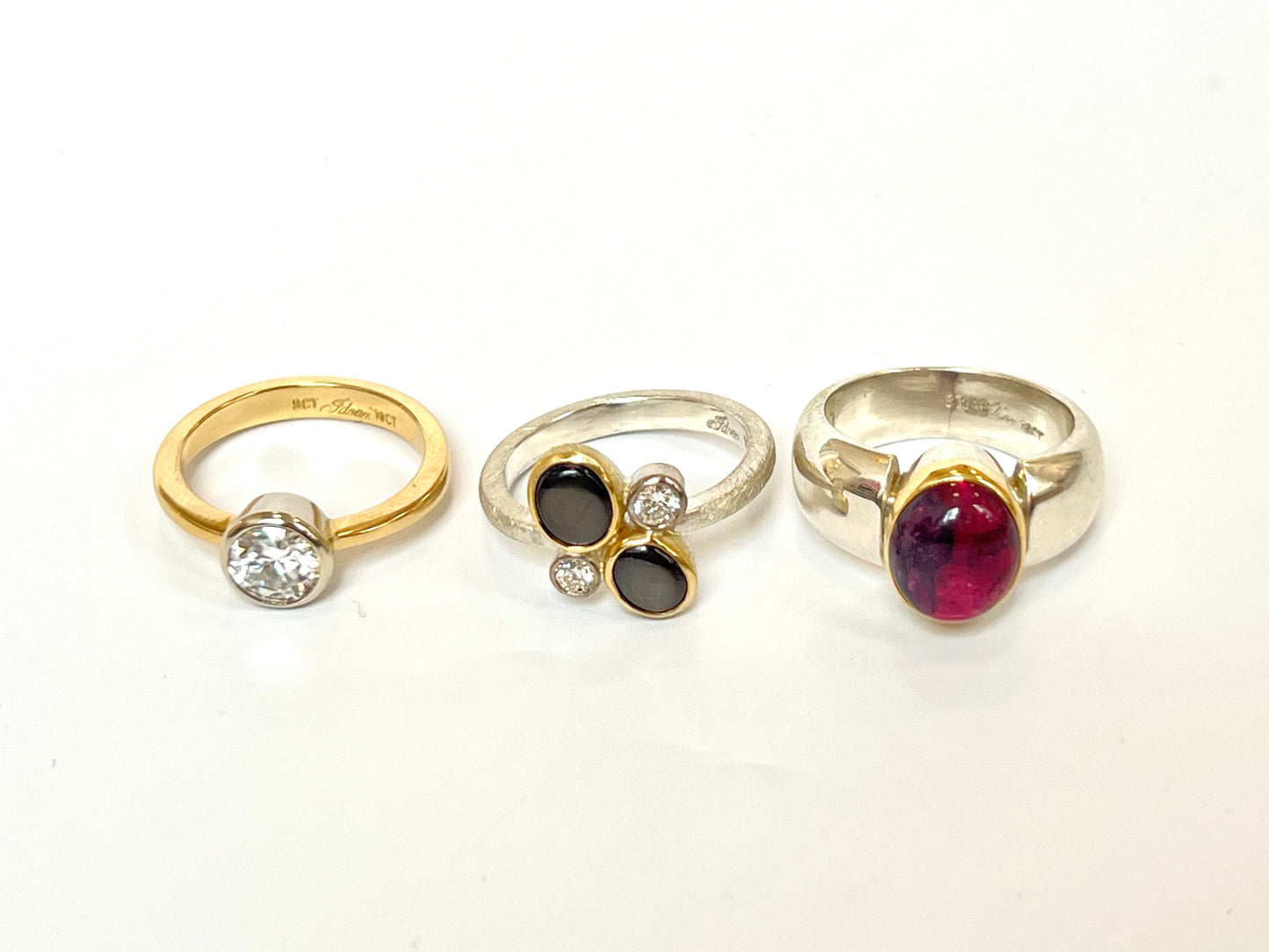Cabochon Tourmaline in Yellow & Sterling Silver (CI-008)