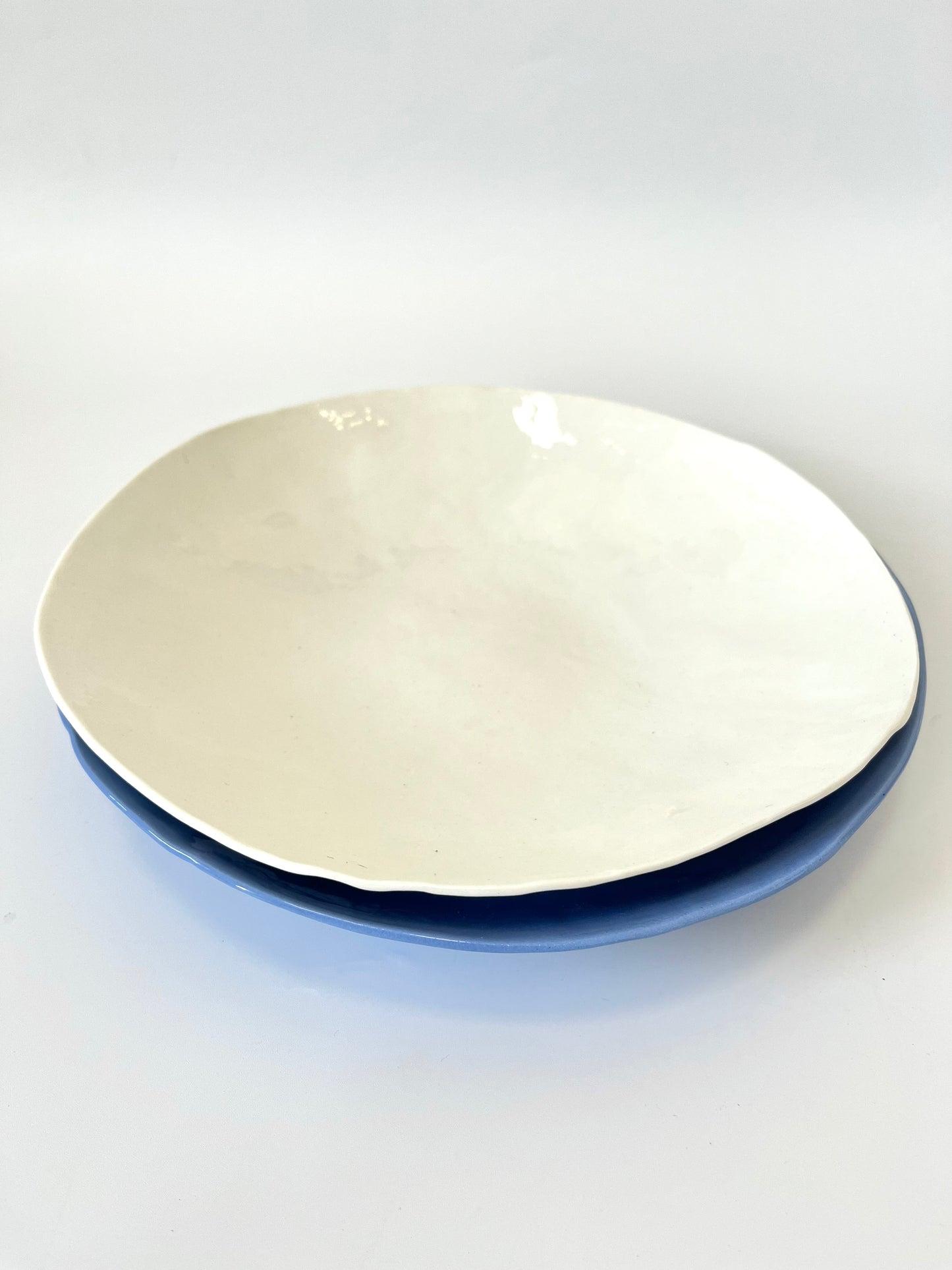 Linen White Bowl - One of a Kind Ceramic - 27cm