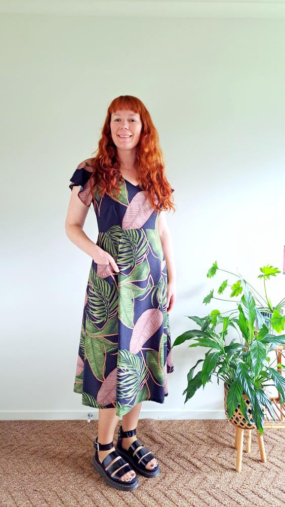 "Lucia" Dress - Emerald Floral