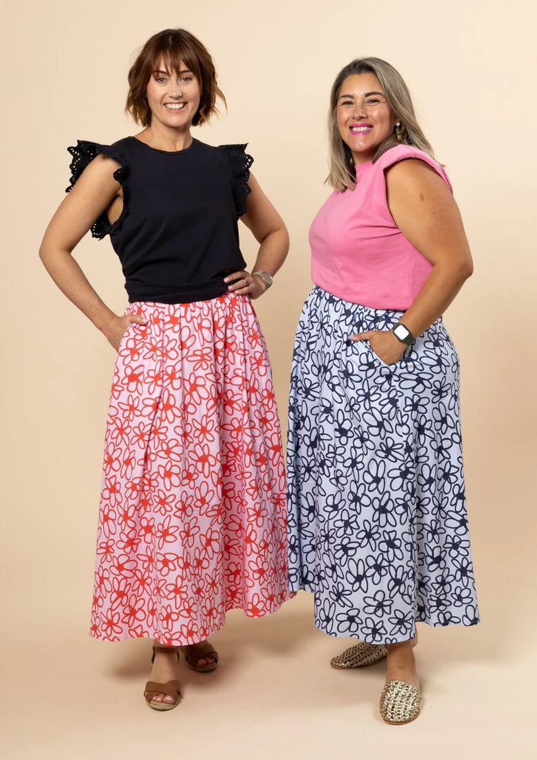 Skirt - Bloom Scarlet