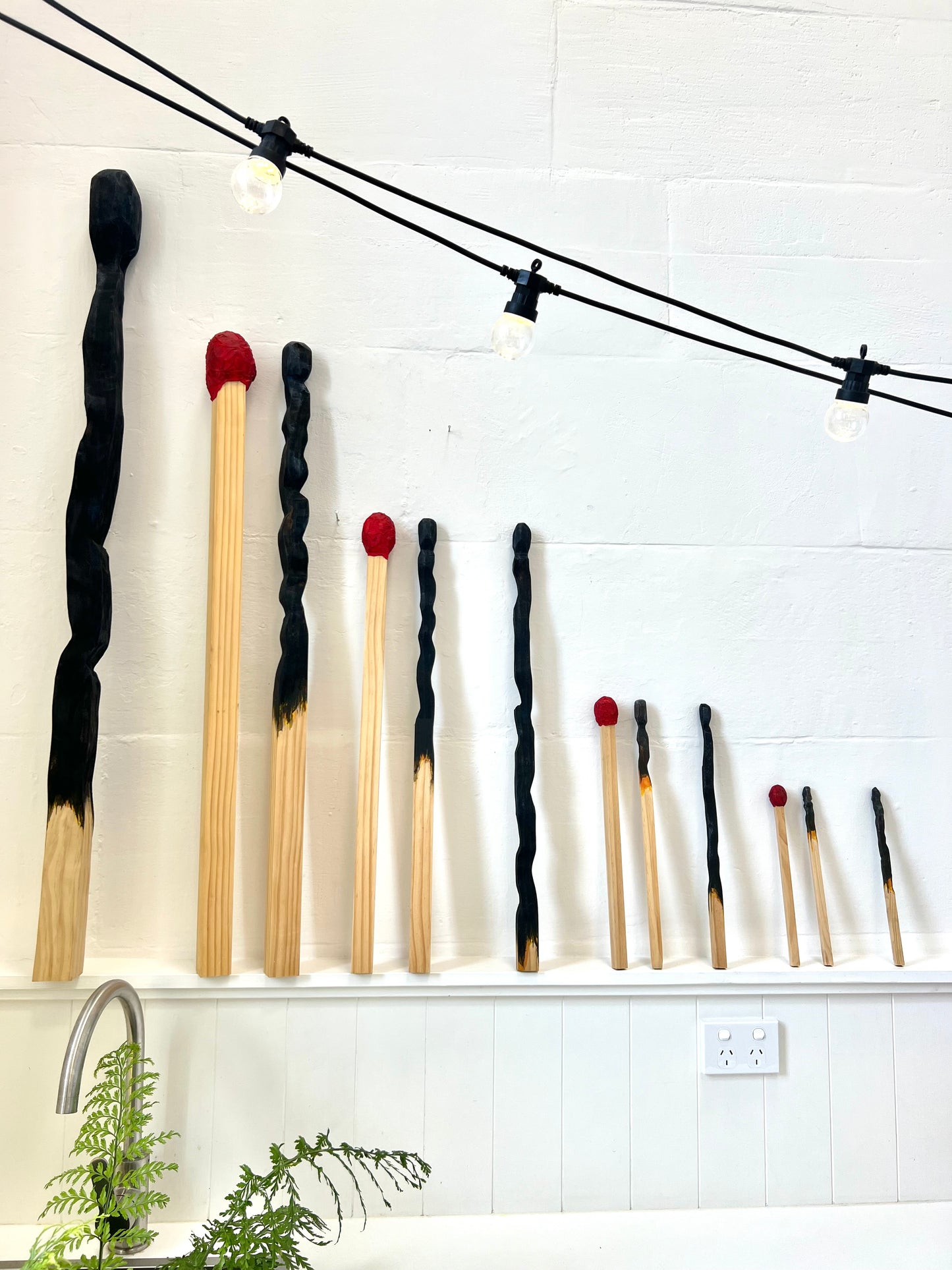 Burnt Matchstick Sculpture - Large (22449)