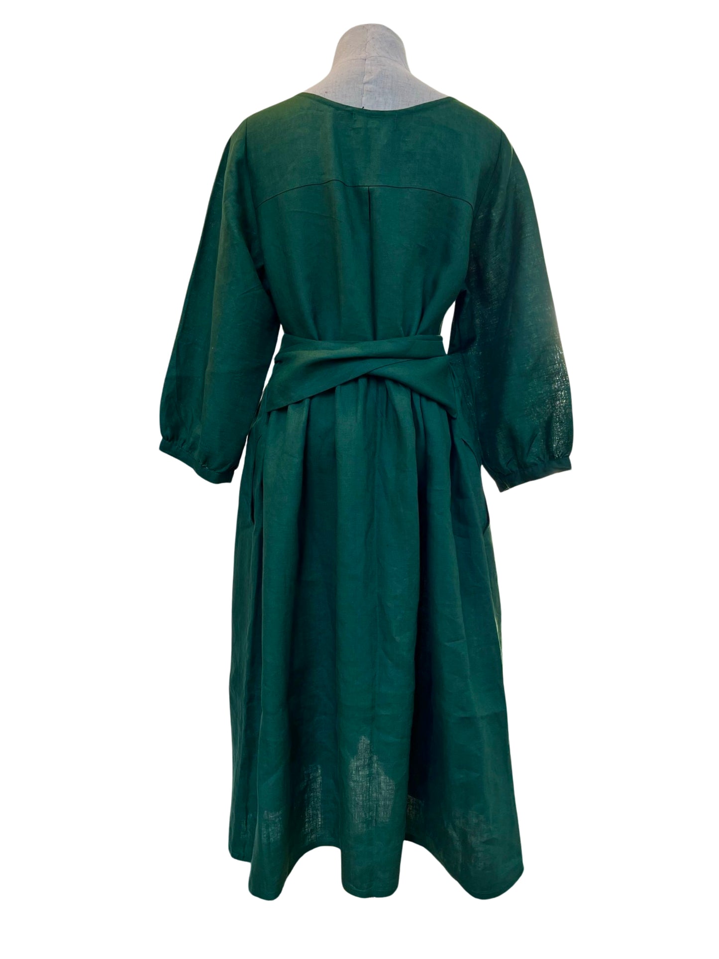 Long Sleeve Mollie Dress - Bottle Green