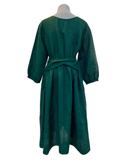 Long Sleeve Mollie Dress - Bottle Green