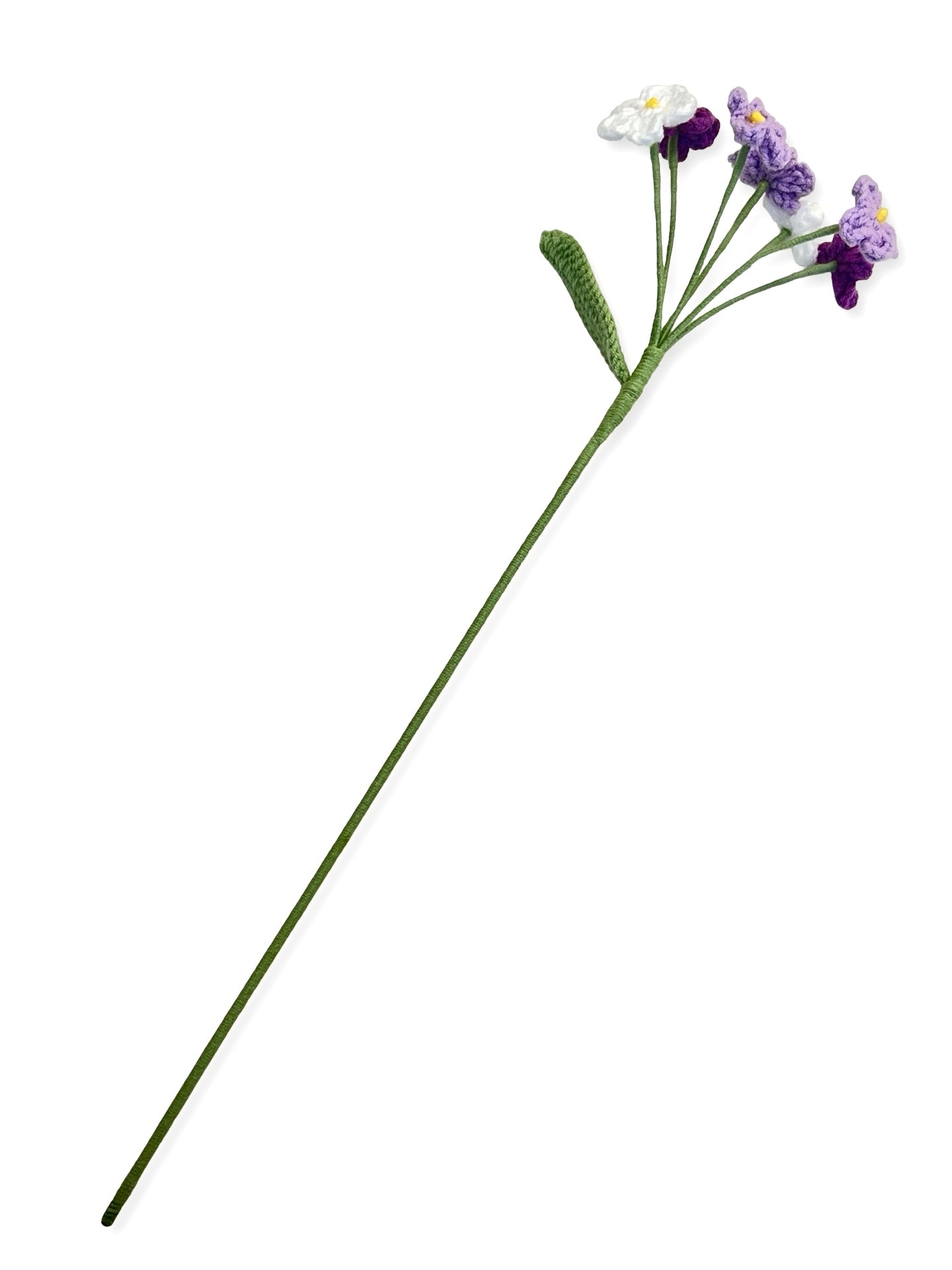 Crocheted Forget Me Not - Purples