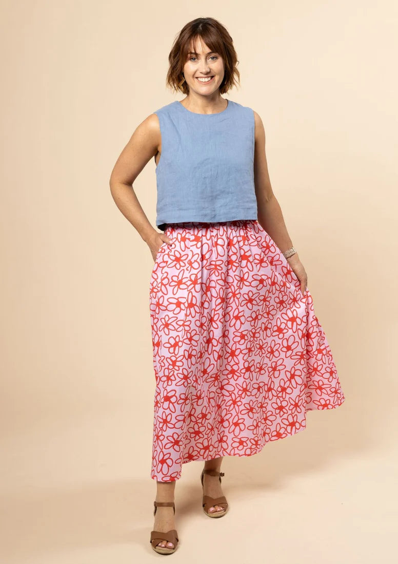 Skirt - Bloom Scarlet