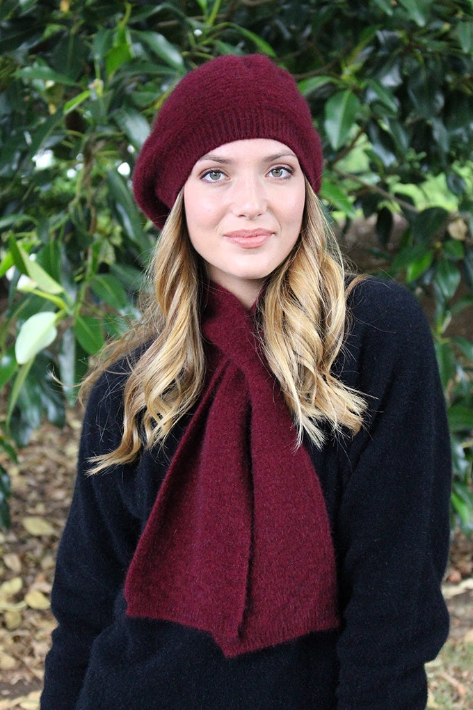Dash Possum Merino Keyhole Scarf - Pinot