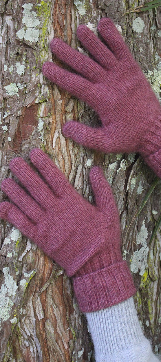 Possum Merino Turn Back Gloves - Orchid