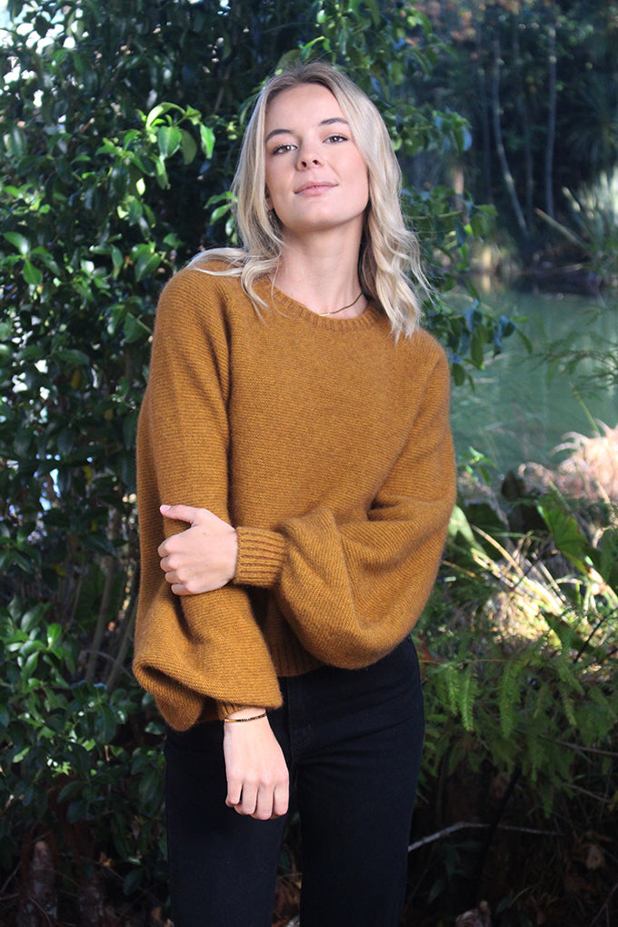 Cirrus Possum Merino Jumper - Gold