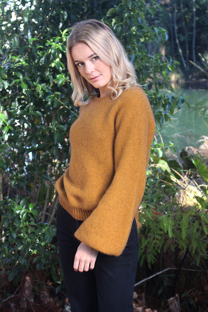 Cirrus Possum Merino Jumper - Gold