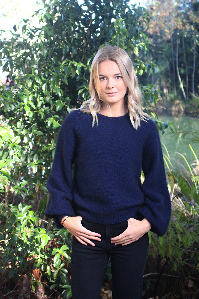 Cirrus Possum Merino Jumper - Midnight Blue