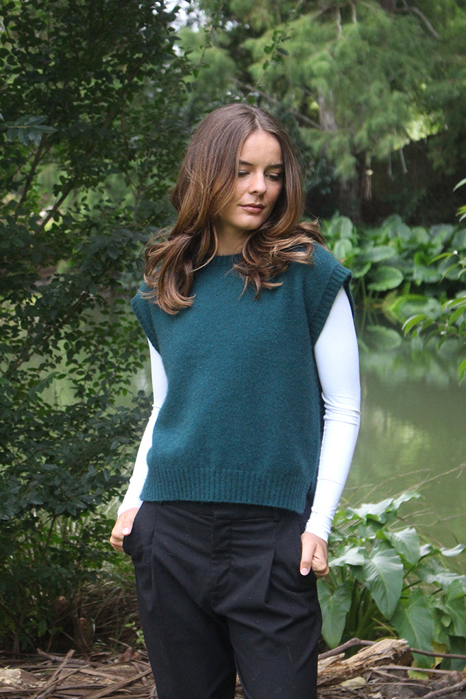 Serene Possum Merino Vest - Tasman