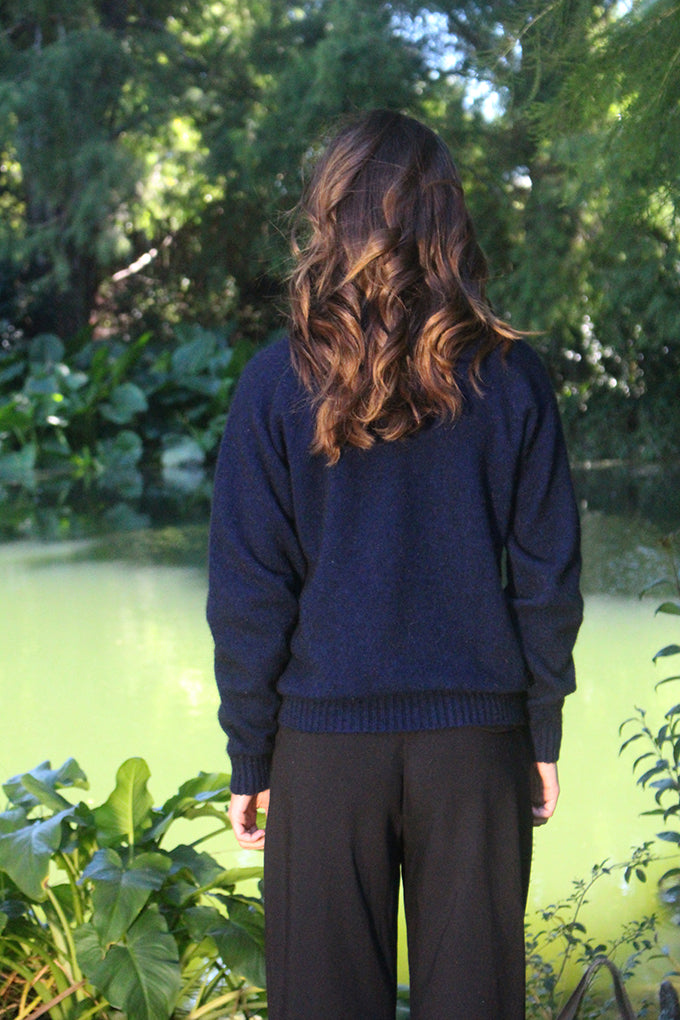Possum Merino Jumper - Midnight Blue