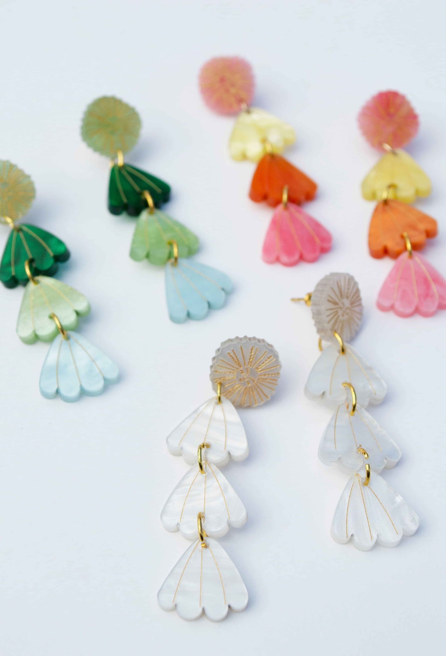 Sunbeam Earrings - Pearl