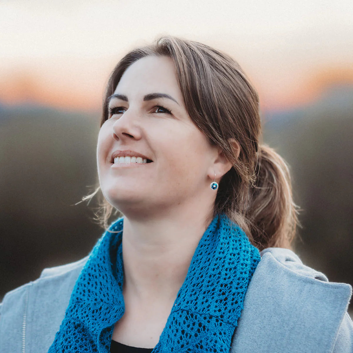 Silver Paua Disc Earrings