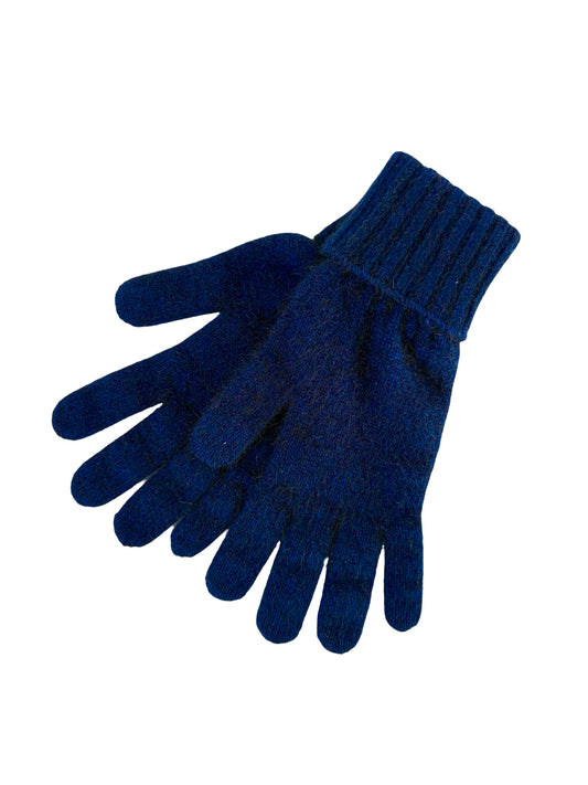 Possum Merino Turn Back Gloves - Midnight Blue