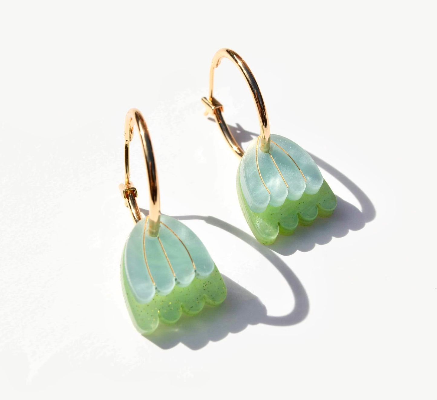 Palm Earrings - Ocean