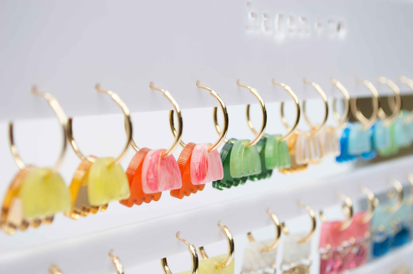 Palm Earrings - Coral