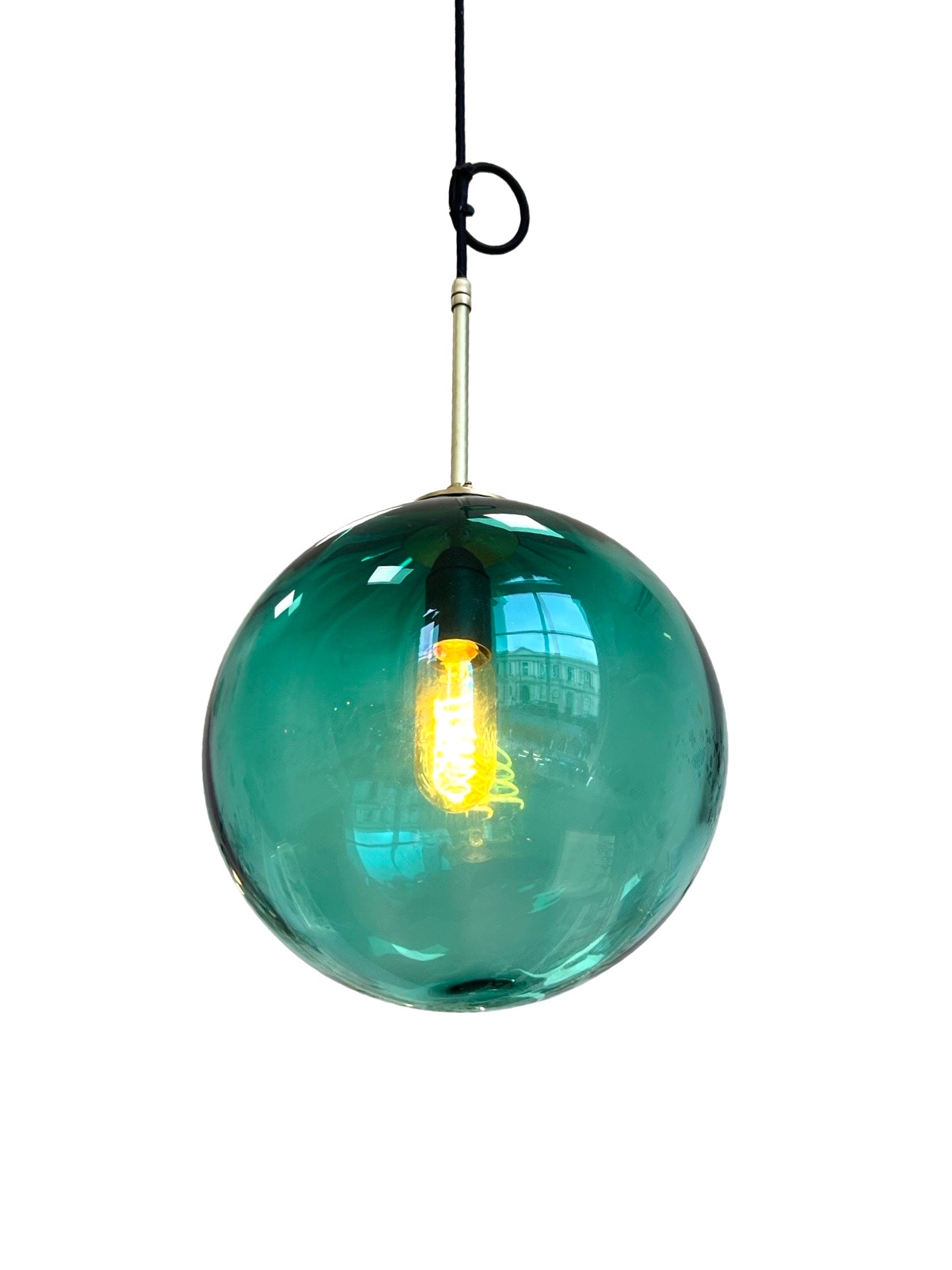 Handblown Glass 'Dodici' pendant light - Jade - made to order