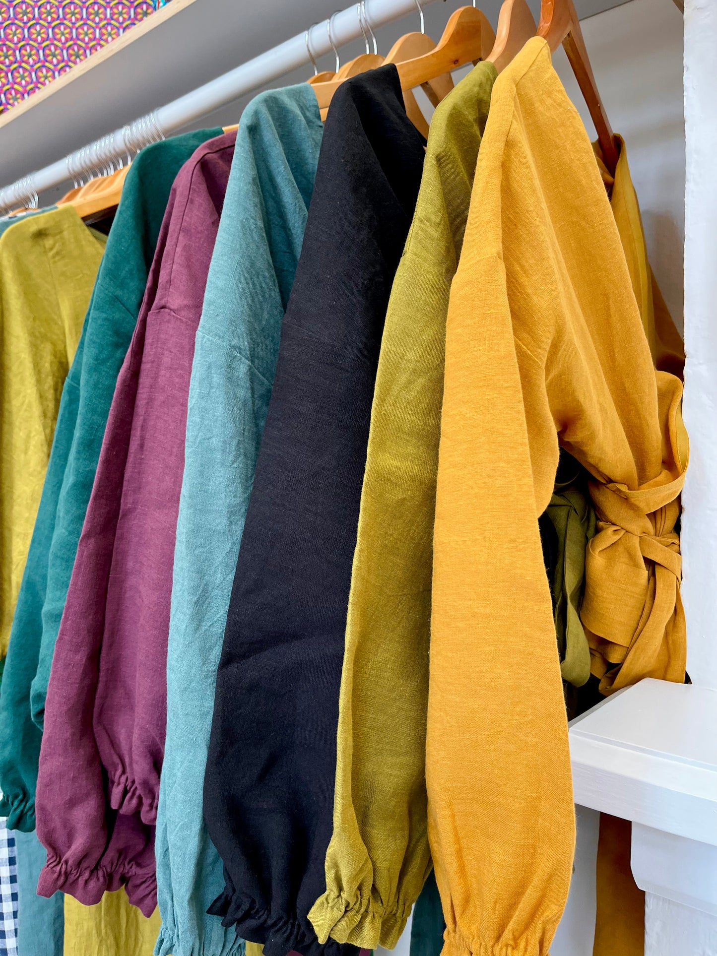 "Renee" Wrap Top - Petrol Linen