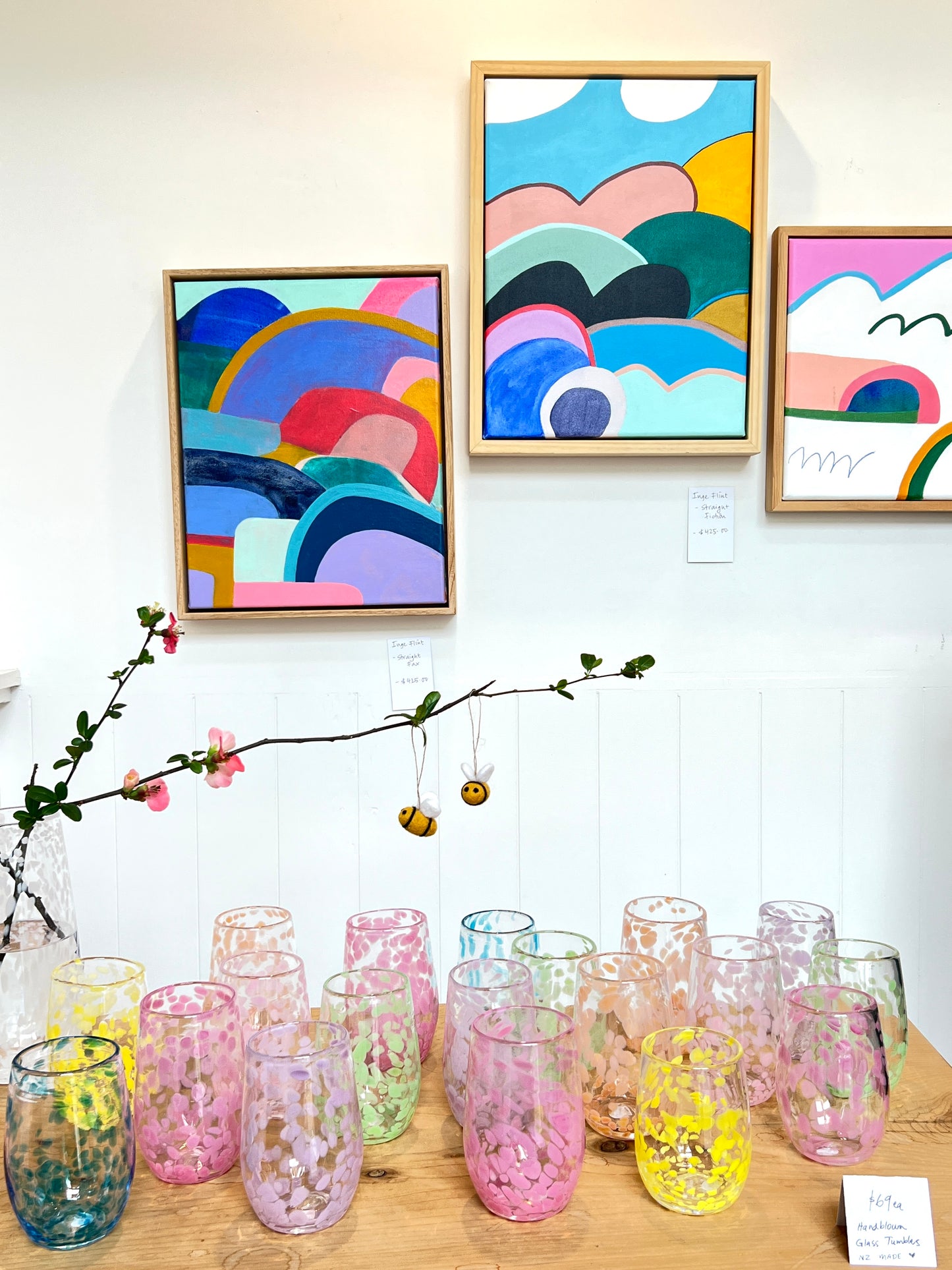 Little Bee Felted Wool hanging Ornament