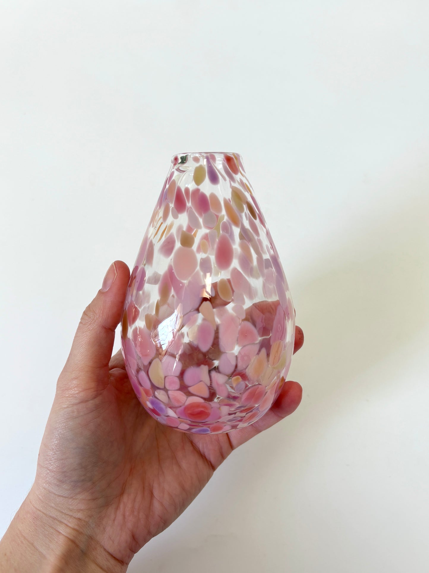 Handblown Glass Diffuser Vase - Coral
