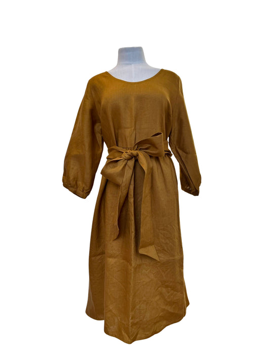 Long Sleeve Mollie Dress - Gold
