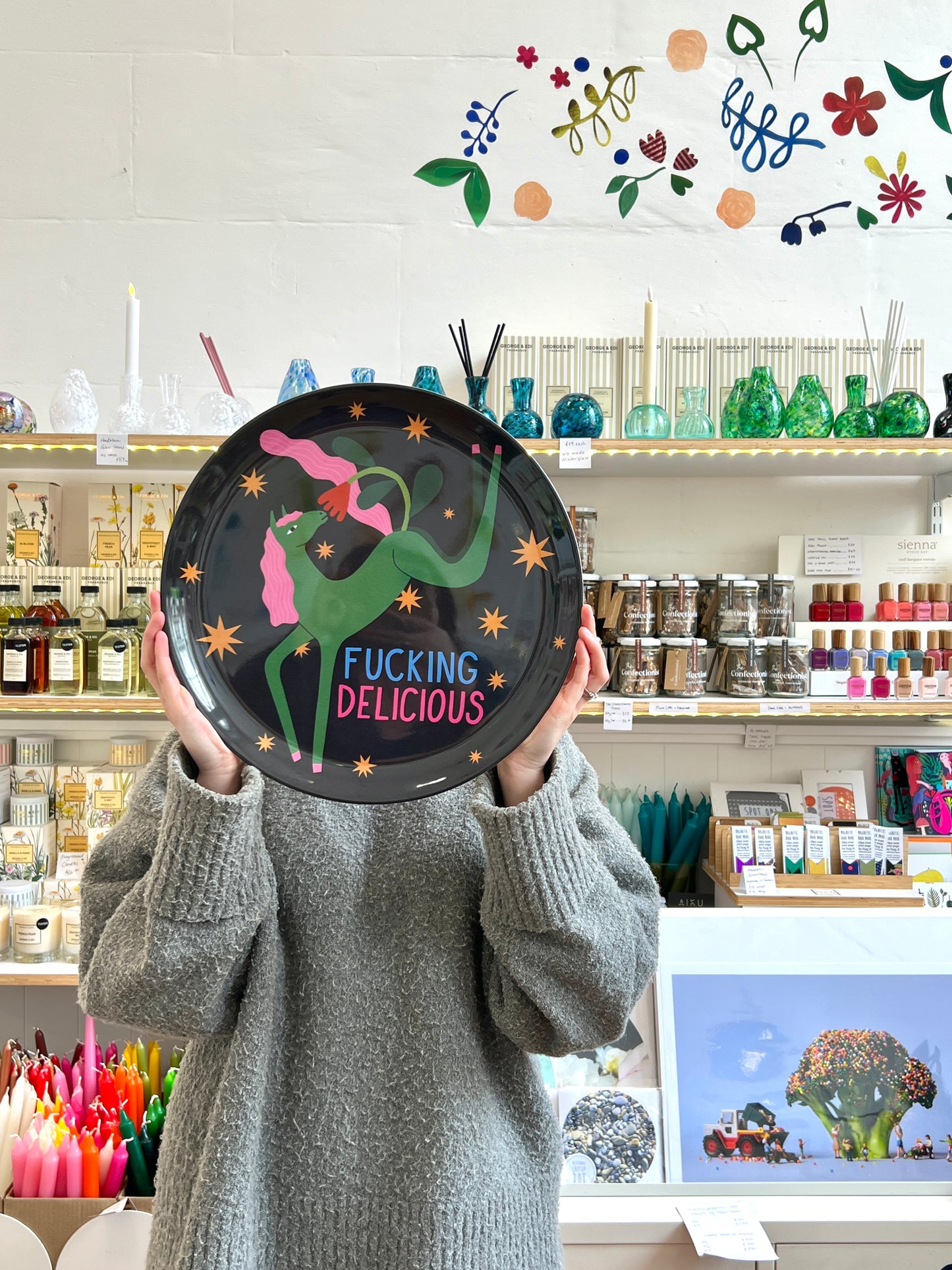"Fucking Delicious" Large Melamine Tray by Studio Soph
