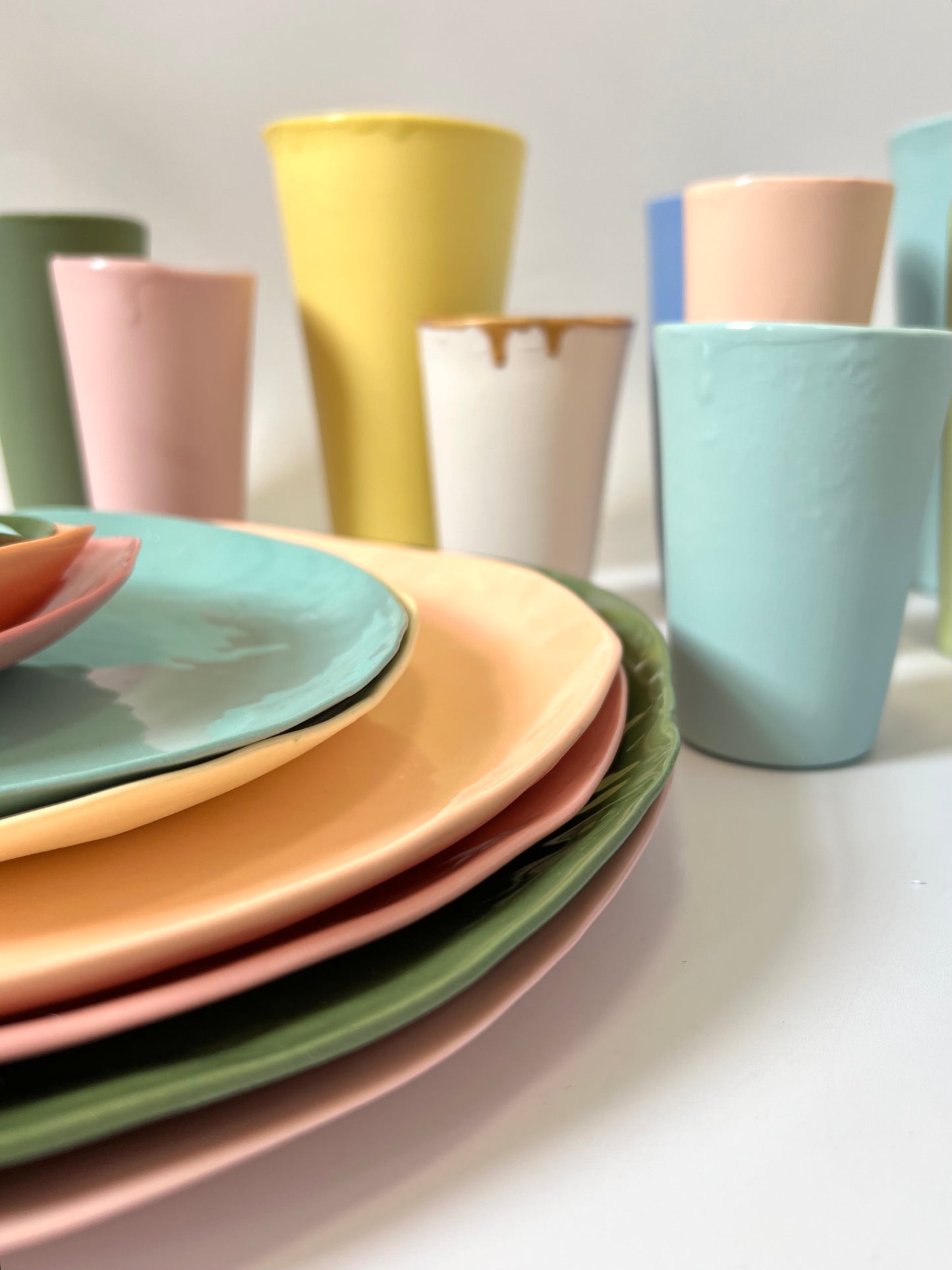 Daffodil Yellow Vessel - One of a Kind Ceramic - Vase 10 x 18cm