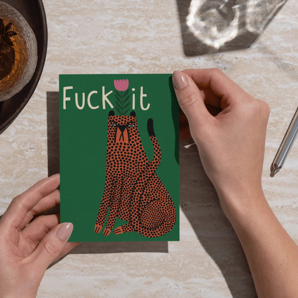 Fuck It - illustrated card by Studio Soph